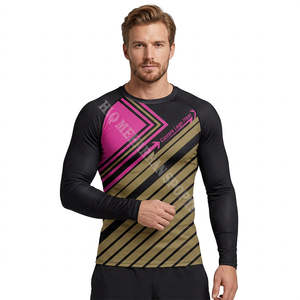 Camiseta de Compresión de Manga Larga para Hombre, Sublimada Personalizada, de Secado Rápido, para MMA y BJJ - Product Image 1