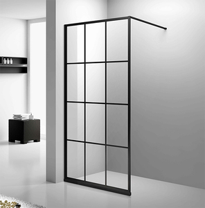 <span class=keywords><strong>Porte</strong></span> de douche <span class=keywords><strong>coulissante</strong></span> moderne en verre trempé de 8 mm, cadre en aluminium poli, verre clair/givré, roulettes en alliage de zinc, salle de bain - Product Image 5