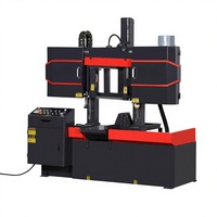 Scie à ruban CNC à double colonne haute efficacité, capacité de coupe 330 mm, scie hydraulique robuste pour le traitement de l'acier