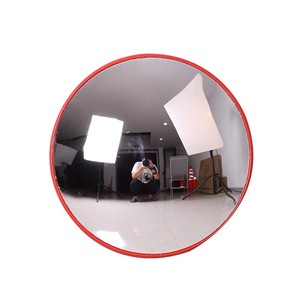 CITICITY Miroir Convexe Rond Orange Incassable en Polycarbonate de Sécurité 120 cm (47 po) Nouveau, Angle de Vision de 180° pour Usage Extérieur et Circulation - Product Image 1