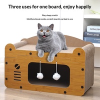 Lit et griffoir tout-en-un pour chat en carton, design minimaliste, anti-déchirure, grande taille, canapé vertical, maison épaissie, jouets pour chat