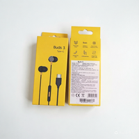 TYPE-C Buds 3 Microphone HD en ligne classique Contrôle des appels musicaux intégrés Écouteurs sans enchevêtrement 14.2mm pour Realme