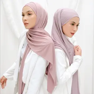 Factory Supply Fashion Malaysia Dubai Pakistani Heavy Premium Bubble Shawl Supplier Turkish Women Muslim Scarf Chiffon Hijab