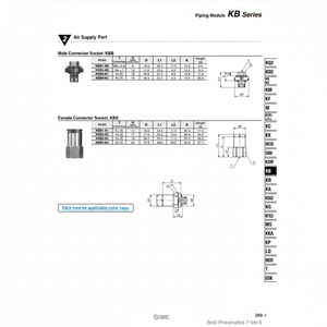 Piezas neumáticas del módulo de tubería de SMC Pneumatics - Product Image 1