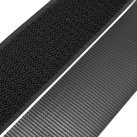 Vente en gros en stock tissu à boucle souple et auto-adhésive double face en nylon noir sans boulochage avec crochet et boucle sans perte de cheveux