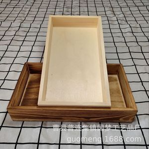 Caja de almacenamiento rectangular de madera maciza de 4.5 pulgadas de alto, organizador de oficina, organizador de escritorio, embalaje general - Product Image 2