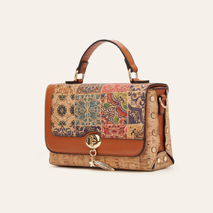 Bolso de <span class=keywords><strong>Hombro</strong></span> de Corcho Vintage al por Mayor, Impermeable, Antiarañazos, para <span class=keywords><strong>Mujer</strong></span>, Estilo Bohemio, para el Día a Día, Bolso de Moda - Product Image 2