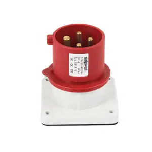 SAIPWELL IP67 CE Plug 230V SP-829 5P 16A Industrial Plug European Standard Panel Mounted Plug