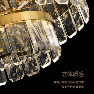 Postmodern Luxury All-Copper Crystal Chandelier Elegant Grand Living Room <b>Dining</b> Room Villa <b>Dining</b> Room <b>Light</b> Pendant <b>Light</b> - Product Image 3