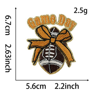 Football Game Day <strong>Glitter</strong> <strong>Patch</strong> Red pink Blue Purple Game Day Bow <strong>Patches</strong> for Trucker Hat - Product Image 6