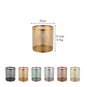 Kitchen Office <strong>Portable</strong> Metal Waste Bins Trash Bin Paper Baskets Stainless Steel <strong>Garbage</strong> Can - Product Image 3