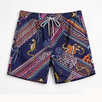 Shorts de bain pour hommes imprimés avec des motifs marins personnalisés, séchage rapide, cordon de serrage, taille élastique, shorts de plage d'été