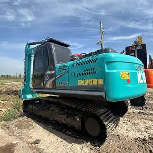 Excavatrice hydraulique sur chenilles d'occasion Kobelco SK200 SK200-8 SK200-10 de 20 tonnes, moteur Hino, de haute qualité, d'origine japonaise, en bon état - Product Image 1