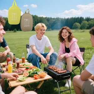 Juego de Utensilios de Cocina Portátiles para Exteriores, Olla de Acero Inoxidable, Espátula, para Acampar, Barbacoa, Viajes por Carretera, Picnics, Cocina en el Auto - Product Image 2