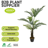 Promotion : Grand Palmier Artificiel Haut de Gamme en PE, Plante Artificielle Réaliste de 130 cm pour la Décoration d'Angle de Bureau ou de Couloir