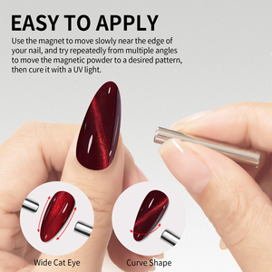Stylos de vernis gel magnétique OEM 7-en-1 effet œil de chat avec paillettes scintillantes, longue tenue, pelable, non toxique, base et couleurs incluses - Product Image 4