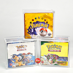 SHP tùy chỉnh <span class=keywords><strong>Acrylic</strong></span> Pokemon Booster Box 1st phiên bản bảo vệ Pokemon giao dịch thẻ trò chơi hiển thị trường hợp với nam châm mạnh - Product Image 1