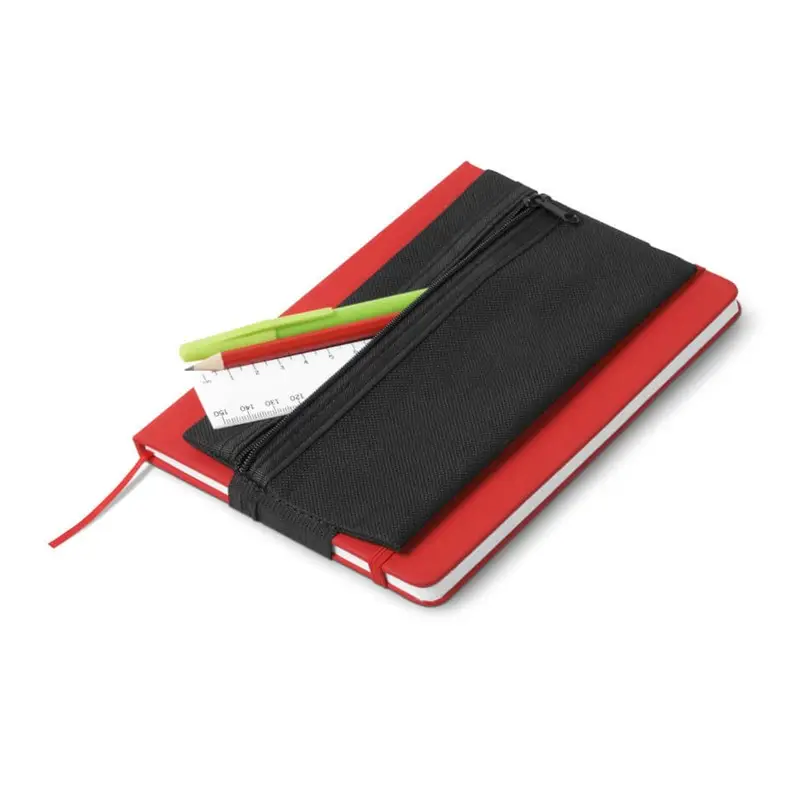Lápiz lápiz caso bolsa con correa elástica adjuntar a A5 Notebook