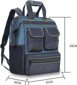 Manufacturer Large Capacity Multi-Functional Double Shoulder <b>Tool</b> <b>Backpack</b> Canvas Electrician <b>Bag</b> Special Purpose Case - Product Image 5