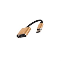 Cable Adaptador 2 en 1 tipo C de 3,5mm, adaptador de conector de auriculares de Audio de carga rápida para teléfonos móviles, condición nueva