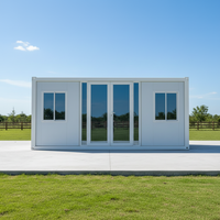 Maison conteneur pliable de 20 pieds, assemblage rapide personnalisé, maison modulaire préfabriquée pour une vie en tiny house, exportée, certifiée CE