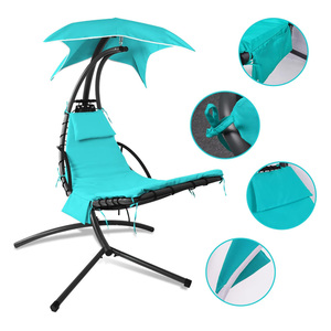 Columpio <span class=keywords><strong>colgante</strong></span> de acero portátil de alta calidad <span class=keywords><strong>con</strong></span> sombrillas, tumbonas de jardín impermeables para exteriores para sala de estar - Product Image 4