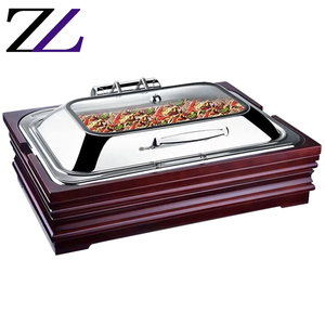 Platos para Calentar Comida, <span class=keywords><strong>de</strong></span> Vidrio y Madera, Plateados, Económicos, para <span class=keywords><strong>Servicio</strong></span> <span class=keywords><strong>de</strong></span> <span class=keywords><strong>Banquetes</strong></span>, Precio <span class=keywords><strong>de</strong></span> Fábrica - Product Image 6