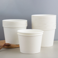 Récipients biodégradables à emporter pour fast-food bols de boîte à lunch en papier bols ronds d'emballage alimentaire bols à soupe en papier kraft avec couvercle