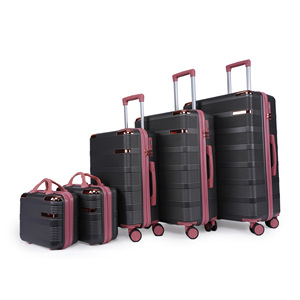 Juego de Maletas Travelpro de 4 Piezas, Color Negro y Rosa, Cierre de Cremallera, 4 Ruedas Silenciosas, Ruedas Universales, Maleta de Viaje de Negocios - Product Image 1