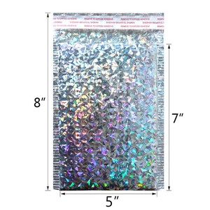 Embalaje de envío, sobre de burbujas holográficas, papel de aluminio brillante, burbujas de aire acolchadas, bolsa de envío <span class=keywords><strong>Poly</strong></span> <span class=keywords><strong>Mailer</strong></span> - Product Image 3