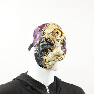 หน้ากากเวนิสสามตาสไตล์วินเทจ Divel Demon สำหรับงานปาร์ตี้หน้ากากแฟนซี หน้ากากพลาสติกฮาโลวีนธีมเอเลี่ยนสุดหลอน - Product Image 2