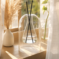 Bouteille diffuseur de parfum en verre ODIS 200 ml, extra large, de luxe, vide, double paroi en borosilicate, pour hall d'hôtel