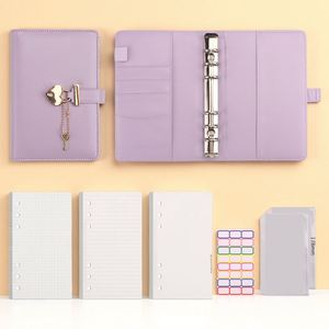 A5 Eco-Friendly PU Leather Hardcover Planner Custom <b>Diary</b> Notebook with Thread Sewing Binding and Lock - Product Image 5