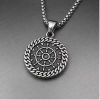 Pendentif Médaille Vintage en Acier Inoxydable pour Hommes, Collier Ancre Rétro, Style Orthodoxe, Bijou Tendance Mode Océanique DMP 176