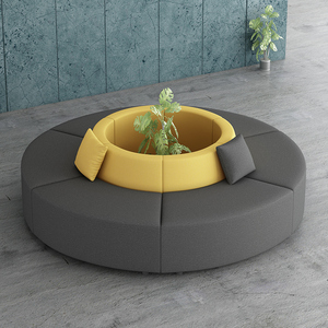 Muebles de oficina Sofá de recepción moderno comercial Sofá de oficina de cuero Conjunto de muebles - Product Image 4