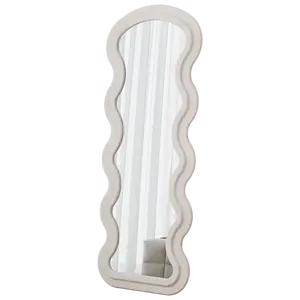 Espejo de Pie de Cuerpo Entero con Marco de Franela para Dormitorio y Sala de Estar, para Colgar o Apoyar en la Pared, Color Blanco - Product Image 4
