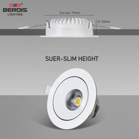 Spot LED de plafond encastré anti-éblouissement réglable et inclinable, 75 mm de découpe, 3000-6000K, intensité variable, pour l'Allemagne