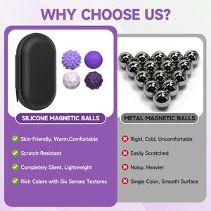 Palline Magnetiche in Silicone Antistress per Adulti Riduzione dello Stress Ansia Sensoriale Palline Magnetiche per Adulti Bambini <span class=keywords><strong>Autismo</strong></span> ADHD - Product Image 5