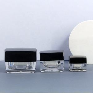 Pot carré à double paroi en PP avec couvercle à vis recyclable en plastique pour crème contour des yeux, poudre libre et emballage cosmétique - Product Image 6