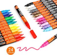 2023 Vente Chaude Acrylique Marqueur Stylo 24 Couleurs 0.7mm Enfants Art Diy Graffiti Stylo Opaque Huileux Alcool Type Marqueur Stylo
