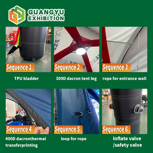 Tente gonflable publicitaire pour événements, auvent fermé, tente de course gonflable pour sports nautiques, voiture, vélo, événements de canoë - Product Image 6