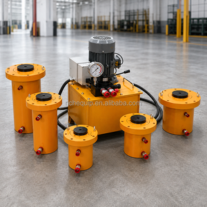 Vérin hydraulique à bride 50T-1000T, système de levage sécurisé haute pression avec pompe électrique télécommandée pour extrusion push-pull - Product Image 2