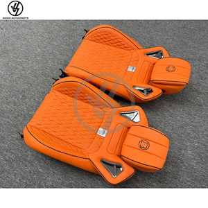 Sièges de course en cuir 2 pièces style B, imperméables, orange, pour Mercedes-Benz Classe G W464 G500 AMG G63 G550 2019-2024 - Product Image 5