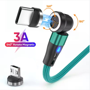 Venta al por mayor 540 Rotación 3-en-1 <span class=keywords><strong>Micro</strong></span> <span class=keywords><strong>USB</strong></span> C Cable cargador rápido magnético tipo C para iOS y uso de la computadora - Product Image 3