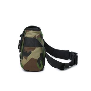 Sac banane tactique léger en nylon pour homme avec logo personnalisé, étanche, pour course en extérieur, pochette pour téléphone portable, fermeture éclair, motif géométrique - Product Image 3