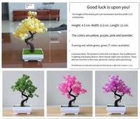 Plante en pot Bomao, petite fleur en plastique, décoration d'intérieur, ornements floraux, cerisier, neige verte, mini
