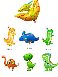 Set di Decorazioni per Feste di Compleanno con Palloncini in Foil a Forma di Dinosauro - Palloncini Giganti a Forma di Dinosauro per Feste di Compleanno - Product Image 2