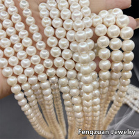 Chaîne de perles rondes naturelles de 8 mm de Zhuji, Chine, perles en vrac, prix d'usine, 1A 2A 3A 4A 5A, chaîne de perles d'eau douce pour collier femme
