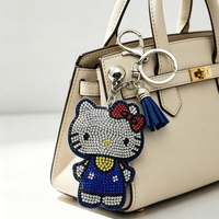 Porte-clés mignons en forme de chat de dessin animé, pendentifs pour sacs de dames, accessoires, petits cadeaux