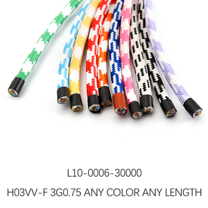 Câble électrique tressé certifié CE/VDE/SAA/<span class=keywords><strong>CUL</strong></span>, cordon en coton, fil de cuivre, câble textile électrique - Product Image 3